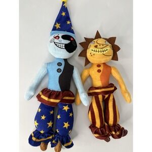 Moondrop and Sundrop FNAF Plush Lot Security Breach Clown Five Nights Freddys